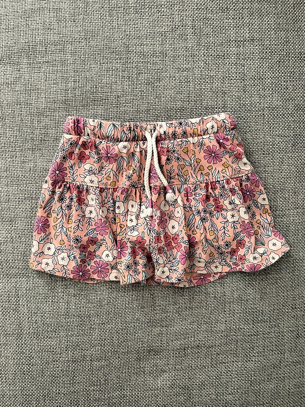 Cat & Jack Pink Floral Tiered Skort, 2T